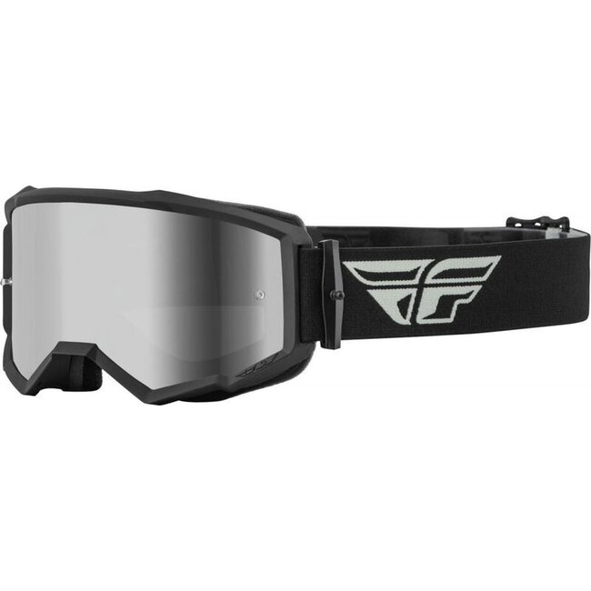 FLY FLY RACING Zone Goggle Grey/Black W/ Silver Mirror/Smoke Lens mx goggle