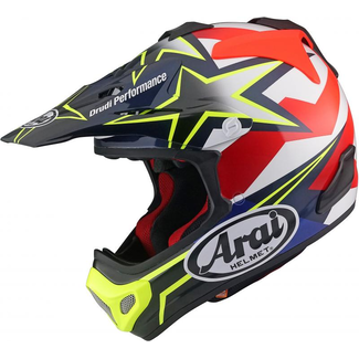 Arai ARAI MX-V, STARS & STRIPES, FLUOR YELLOW