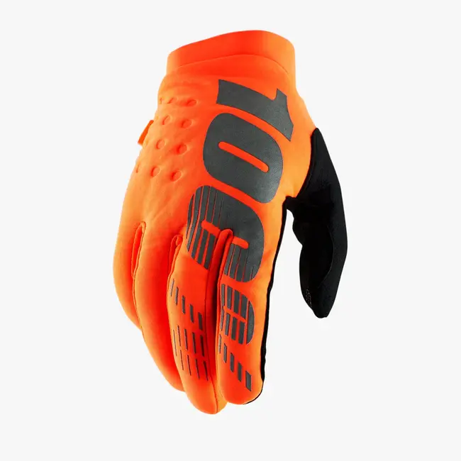 100% 100% Brisker handschoenen MX/MTB Fluo Oranje/Zwart