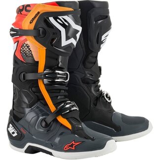 Alpinestars ALPINESTARS TECH 10 ZWART / GRIJS / ORANJE / ROOD FLUO MAAT 9 (EU 43)