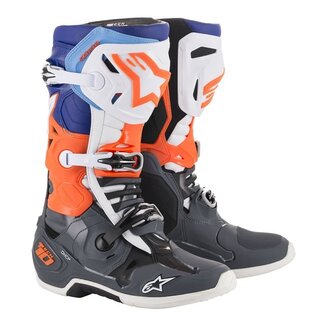 Alpinestars ALPINESTARS TECH 10 Cool Gray / Orange Fluo / Blue / White