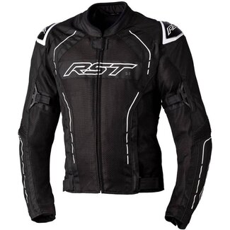 RST RST S1 Mesh CE Textieljas - Zwart/Wit - Maat L