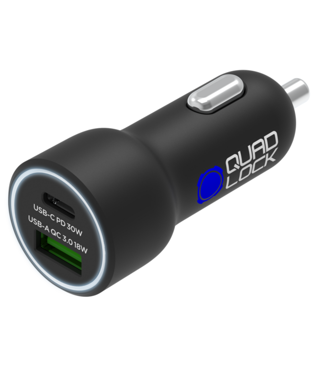 QUAD LOCK QUAD LOCK Dual USB (C+A) Car Charger 48W