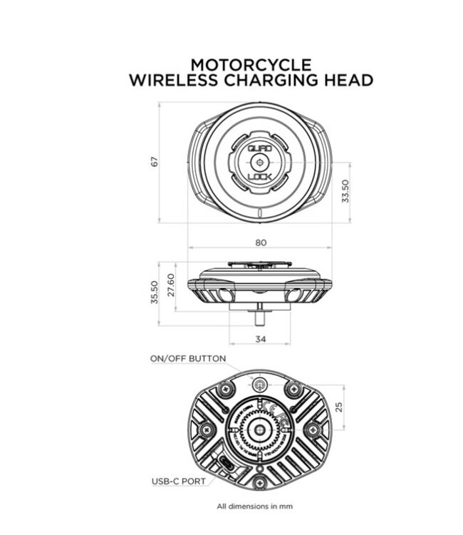 QUAD LOCK QUAD LOCK Wireless Charging Head Waterproof V2