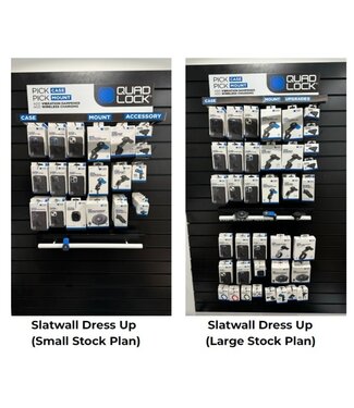 QUAD LOCK QUAD LOCK Slatwall Dress Up Display Language English