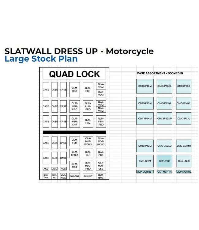 QUAD LOCK QUAD LOCK Slatwall Dress Up Display Language French