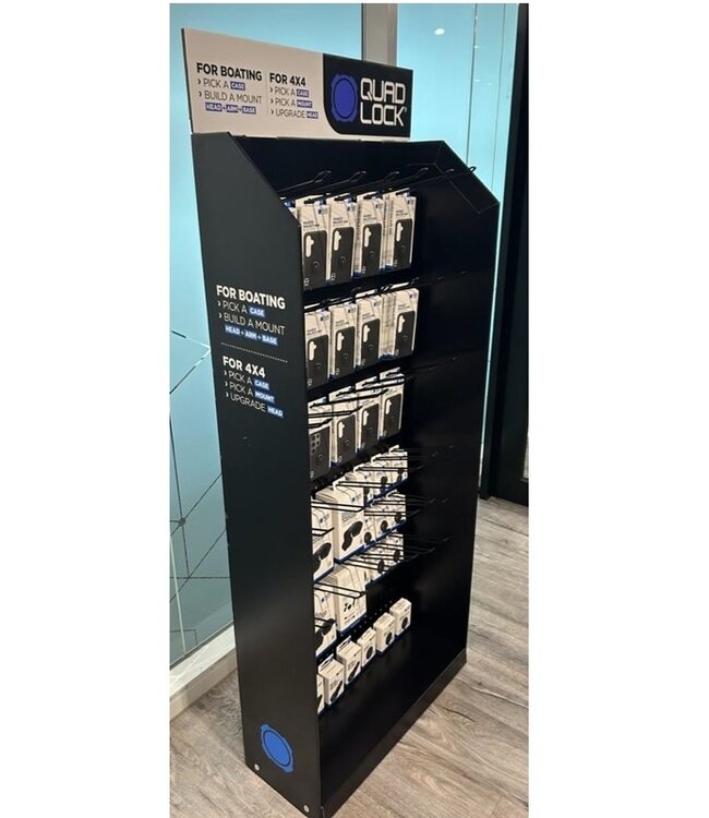 QUAD LOCK QUAD LOCK Free Standing Cardboard Display Language French