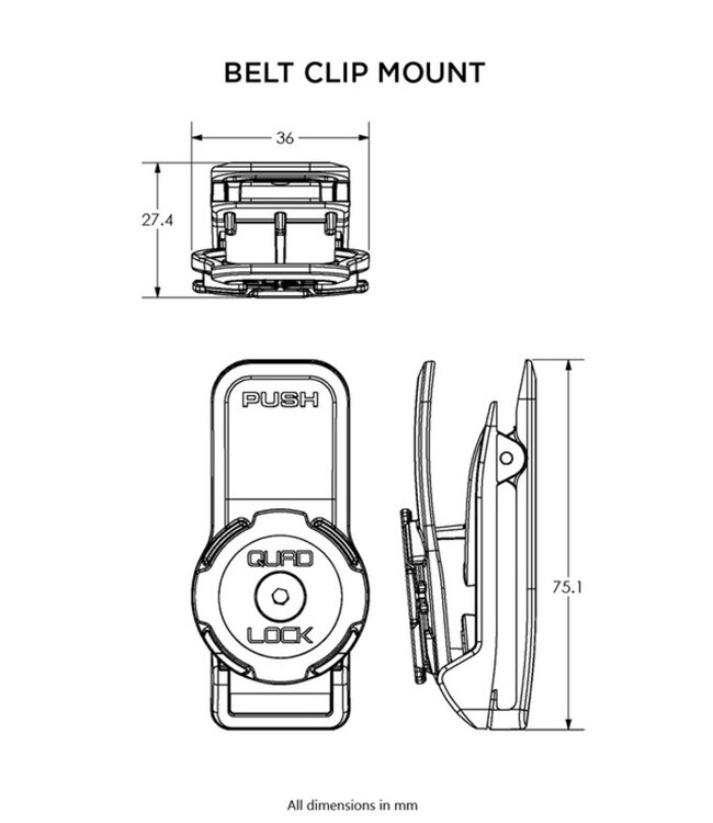 QUAD LOCK QUAD LOCK Belt/Backpack Clip Mount