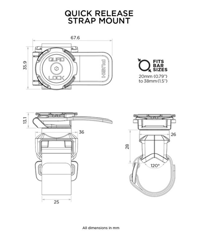 QUAD LOCK QUAD LOCK Quick Release Strap Mount