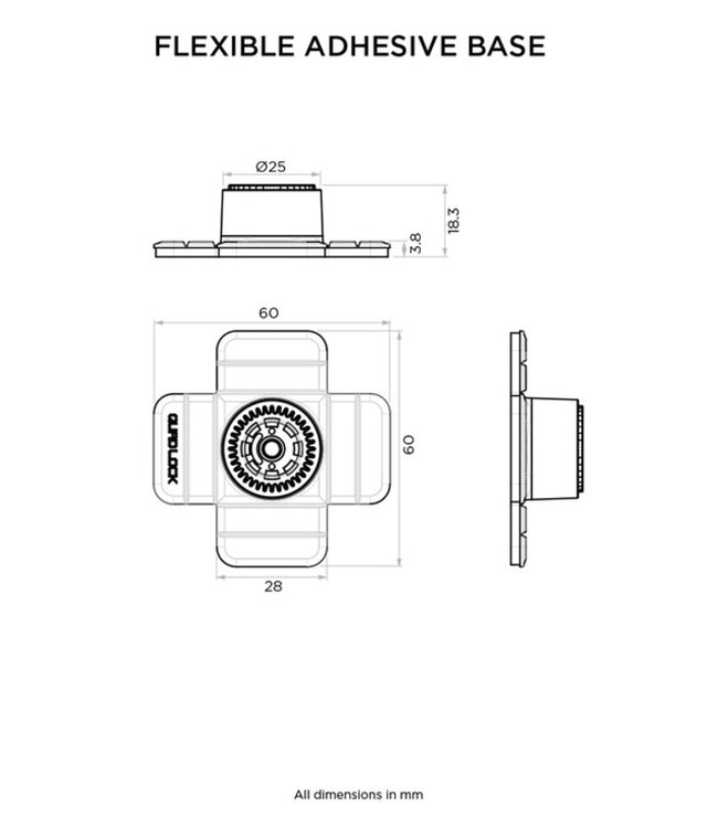 QUAD LOCK QUAD LOCK 360 Flexible Adhesive Base