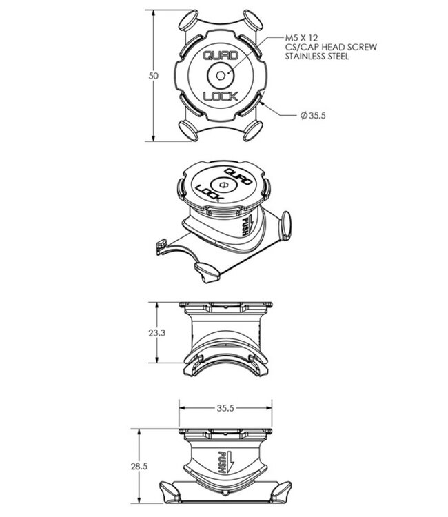 QUAD LOCK QUAD LOCK Bike Handlebar/Stem Mount