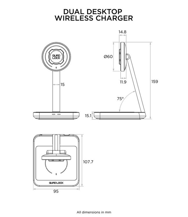 QUAD LOCK QUAD LOCK MAG Dual Wireless Charger
