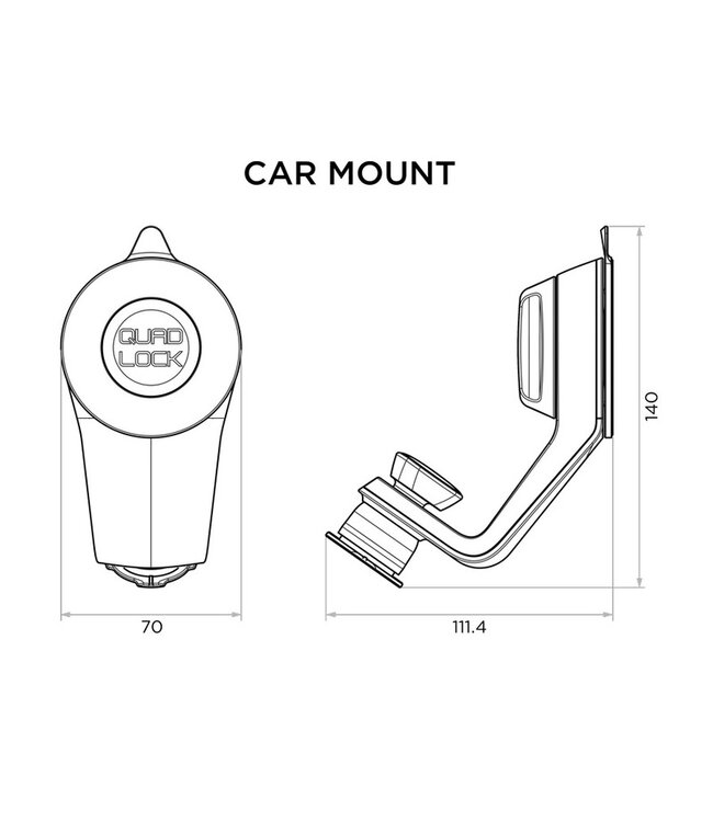 QUAD LOCK QUAD LOCK Windscreen/Dash Car Mount