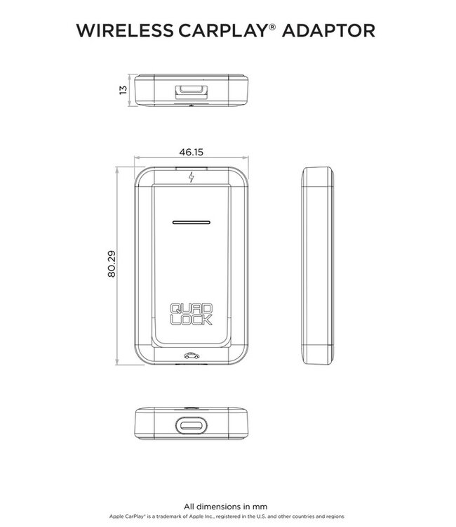QUAD LOCK QUAD LOCK Wireless CarPlay Adaptator