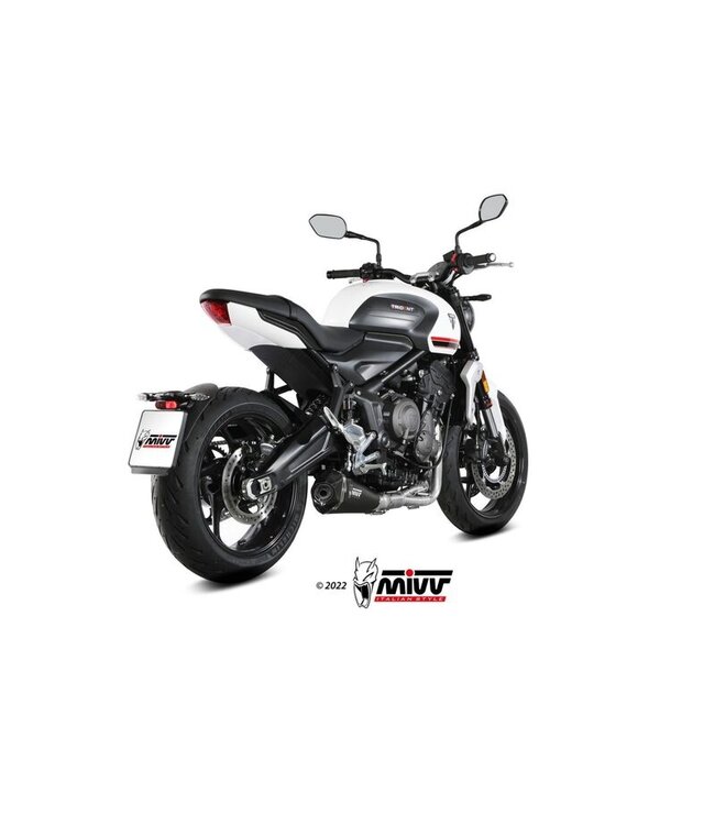 MIVV MIVV Delta Race Full Exhaust System Steel Black/Carbon - Triumph Trident 660
