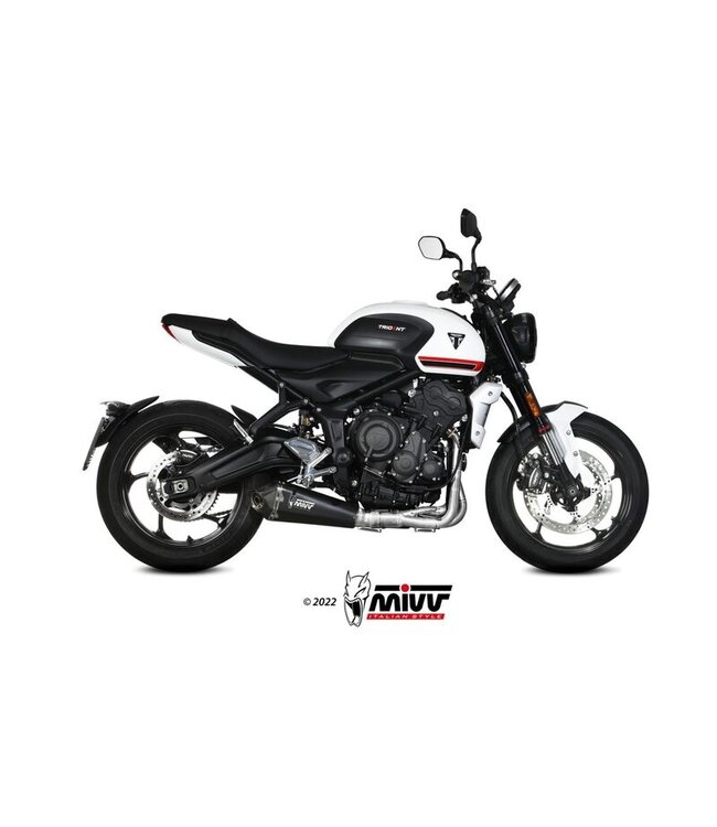 MIVV MIVV Delta Race Full Exhaust System Steel Black/Carbon - Triumph Trident 660