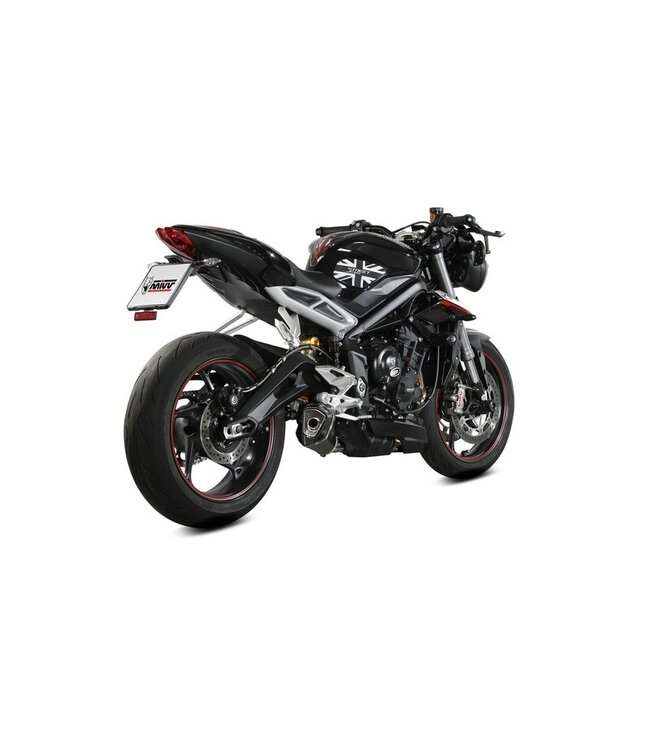 MIVV MIVV Delta Race Silencer Steel Black/Carbon Triumph Street Triple R/S/RS