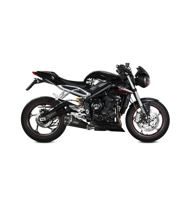 MIVV MIVV Delta Race Silencer Steel Black/Carbon Triumph Street Triple R/S/RS