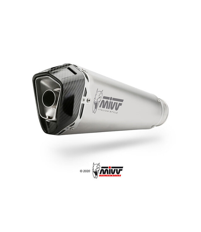 MIVV MIVV Delta Race Silencer Steel Brushed Stainless Steel/Carbon - Kawasaki Ninja 1000 sx