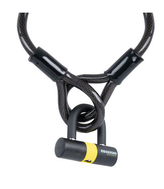 OXFORD OXFOR Loop Lock Cable Lock 15mm x 2.0m + Mini Shackle