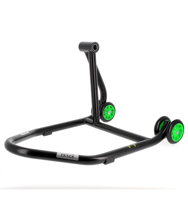 BIHR BIHR Home Track Left Single Arm Paddock Stand Matt Black Green Wheels