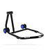 BIHR BIHR Home Track Left Single Arm Paddock Stand Matt Black Blue Wheels