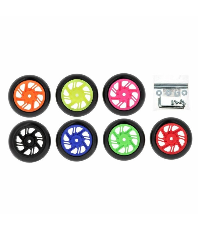 BIHR BIHR Home Track Left Single Arm Paddock Stand Matt Black Blue Wheels