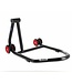 BIHR BIHR Home Track Left Single Arm Paddock Stand Matt Black Red Wheels