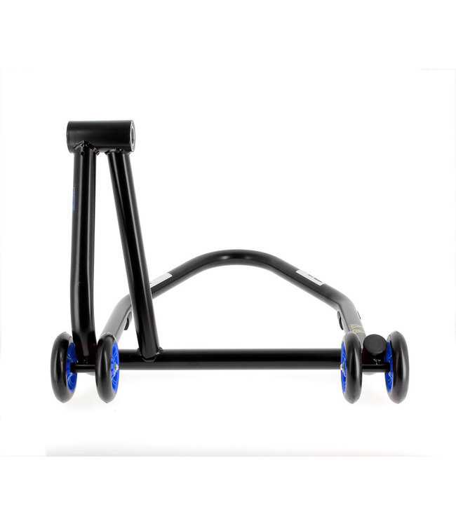 BIHR BIHR Home Track Right Single Arm Paddock Stand Matt Black Blue Wheels