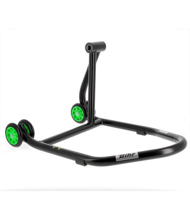 BIHR BIHR Home Track Right Single Arm Paddock Stand Matt Black Green Wheels