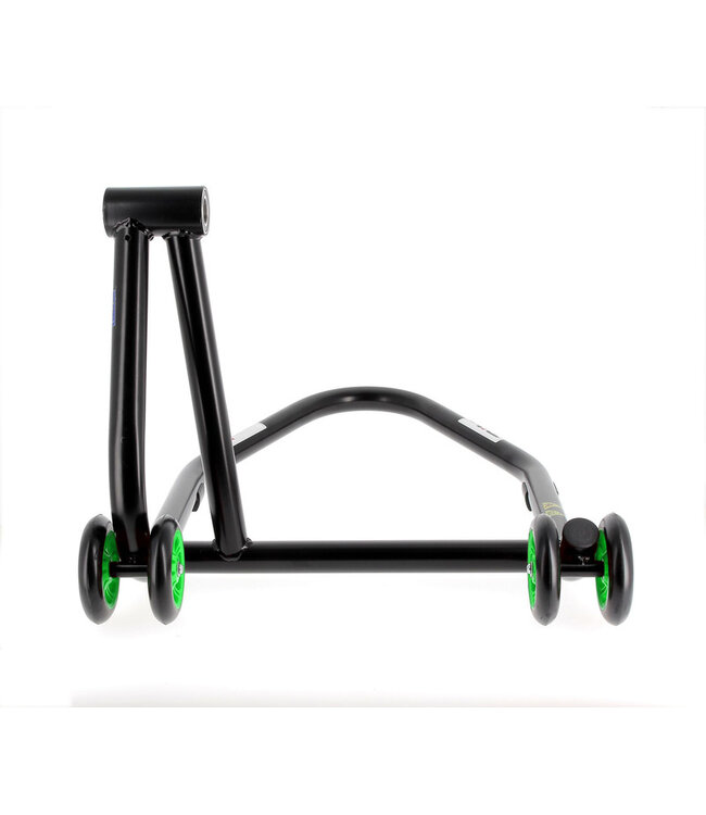 BIHR BIHR Home Track Right Single Arm Paddock Stand Matt Black Green Wheels