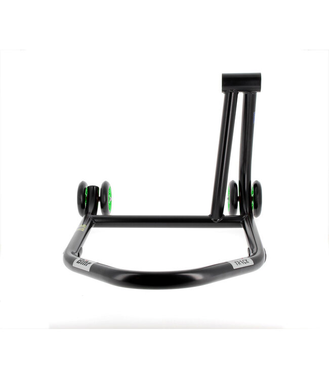BIHR BIHR Home Track Right Single Arm Paddock Stand Matt Black Green Wheels