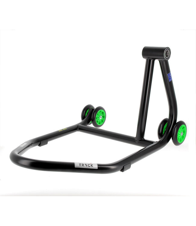 BIHR BIHR Home Track Right Single Arm Paddock Stand Matt Black Green Wheels