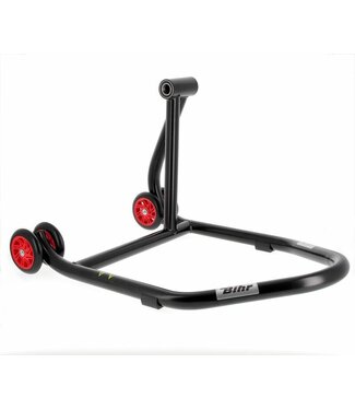 BIHR BIHR Home Track Right Single Arm Paddock Stand Matt Black Red Wheels