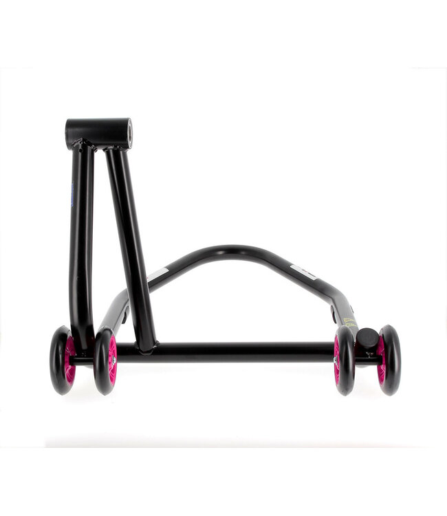 BIHR BIHR Home Track Right Single Arm Paddock Stand Matt Black Pink Wheels