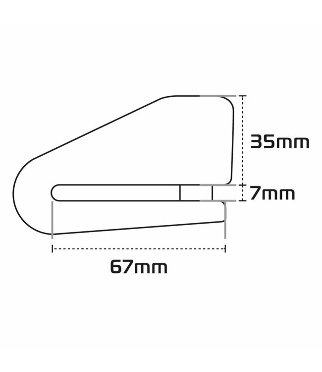 OXFORD OXFORD XA14 Alarm Disc Lock - Ø14mm Stainless Steel Black