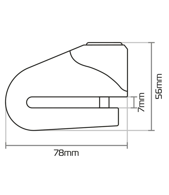 OXFORD OXFORD XA10 Alarm Disc Lock - Ø10mm Yellow/Black