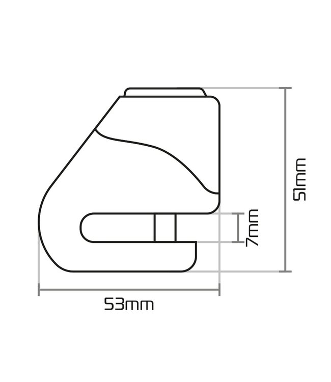 OXFORD OXFORD XD5 Disc Lock - 5.5mm Yellow/Black