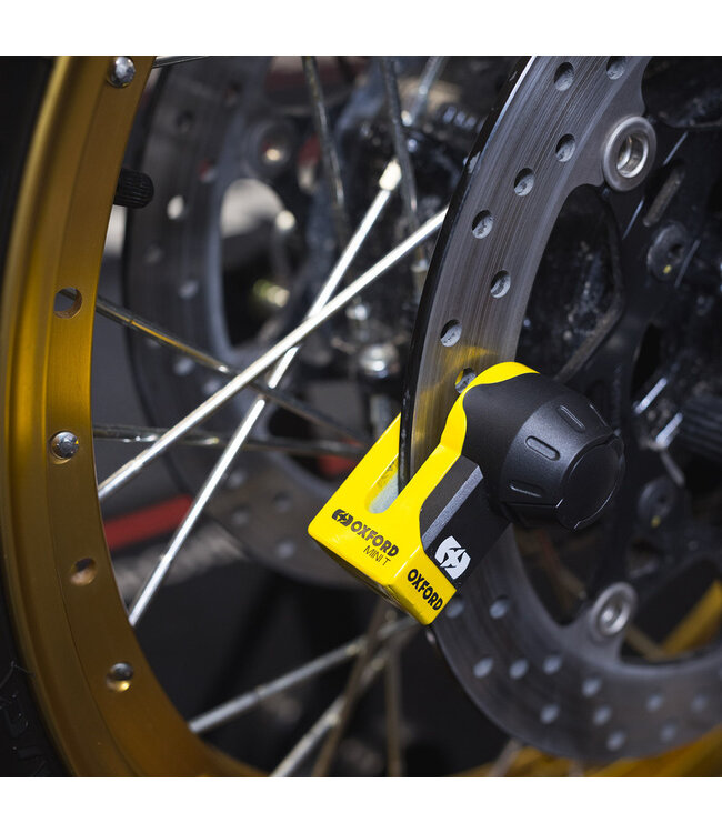 OXFORD OXFORD Mini T Disc Lock - 5,5 mm - Yellow/Black