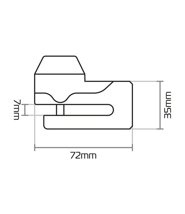 OXFORD OXFORD Mini T Disc Lock - 5,5 mm - Yellow/Black