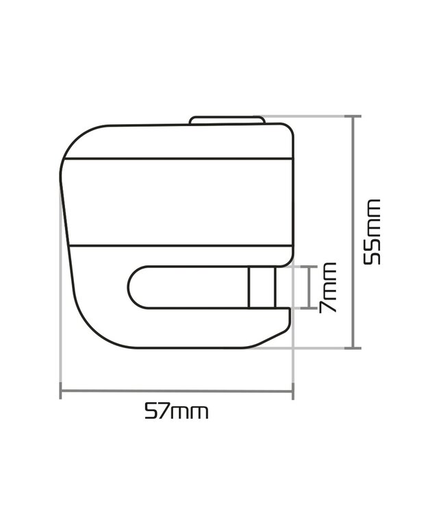 OXFORD OXFORD Micro XA5 Alarm Disc Lock - Yellow/Black
