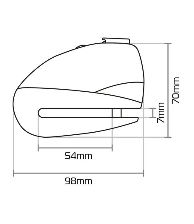 OXFORD OXFORD Screamer 7 Disc Lock - Ø7mm Yellow/Black