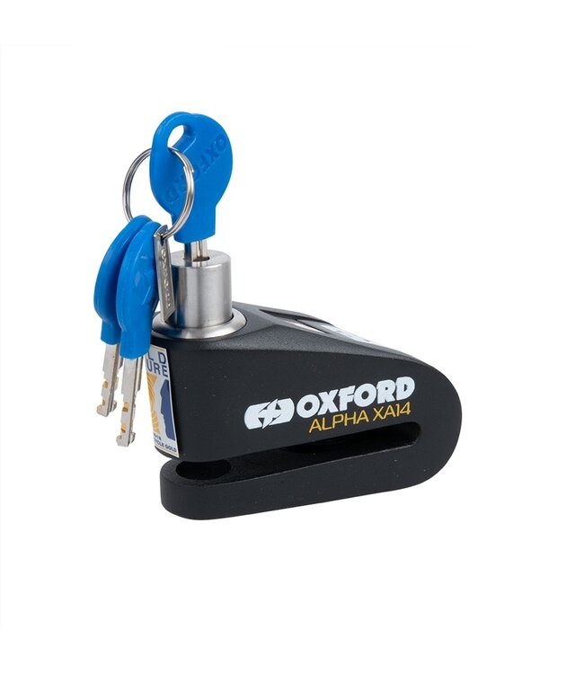 OXFORD OXFORD XA14 Alarm Disc Lock - Ø14mm Stainless Steel Black