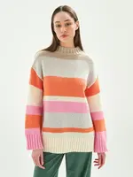 24 COLORS pullover striped meerkleurig