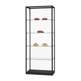 Vitrine WMS 800 schwarz mit Drehtüren an der Seite