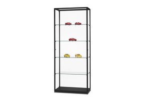 Glass display cabinet WMS 800 black with pivoting doors on the side
