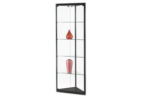 Eckvitrine WMS 500 schwarz