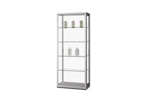 Ausstellungsvitrine V8 800 silber - Staubdicht