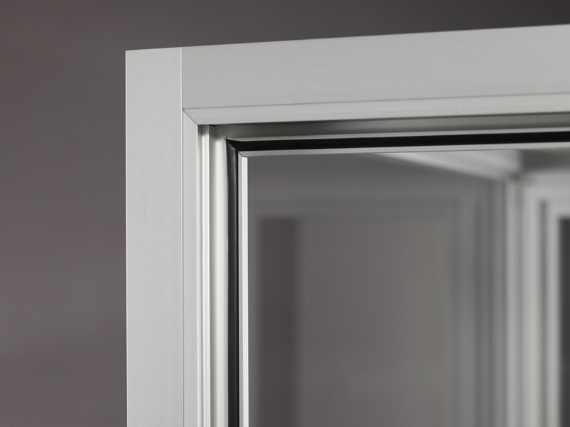 Vitrine stofdicht V8 800 zilver zonder verlichting