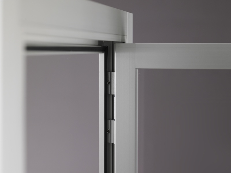 Ausstellungsvitrine V8 800 silber - Staubdicht ohne Beleuchtung